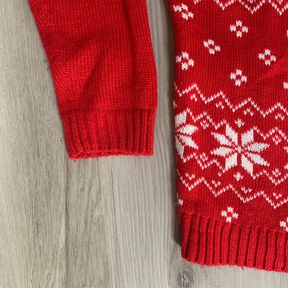 Holiday Time Christmas Llama Ugly Sweater Large Women's Junior Red Green Sequin - Picture 5 of 9